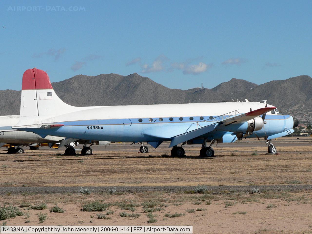 N438NA, 1945 Douglas SC-54G C/N 10520/251, One of several DC-4s parked at Falcon Field