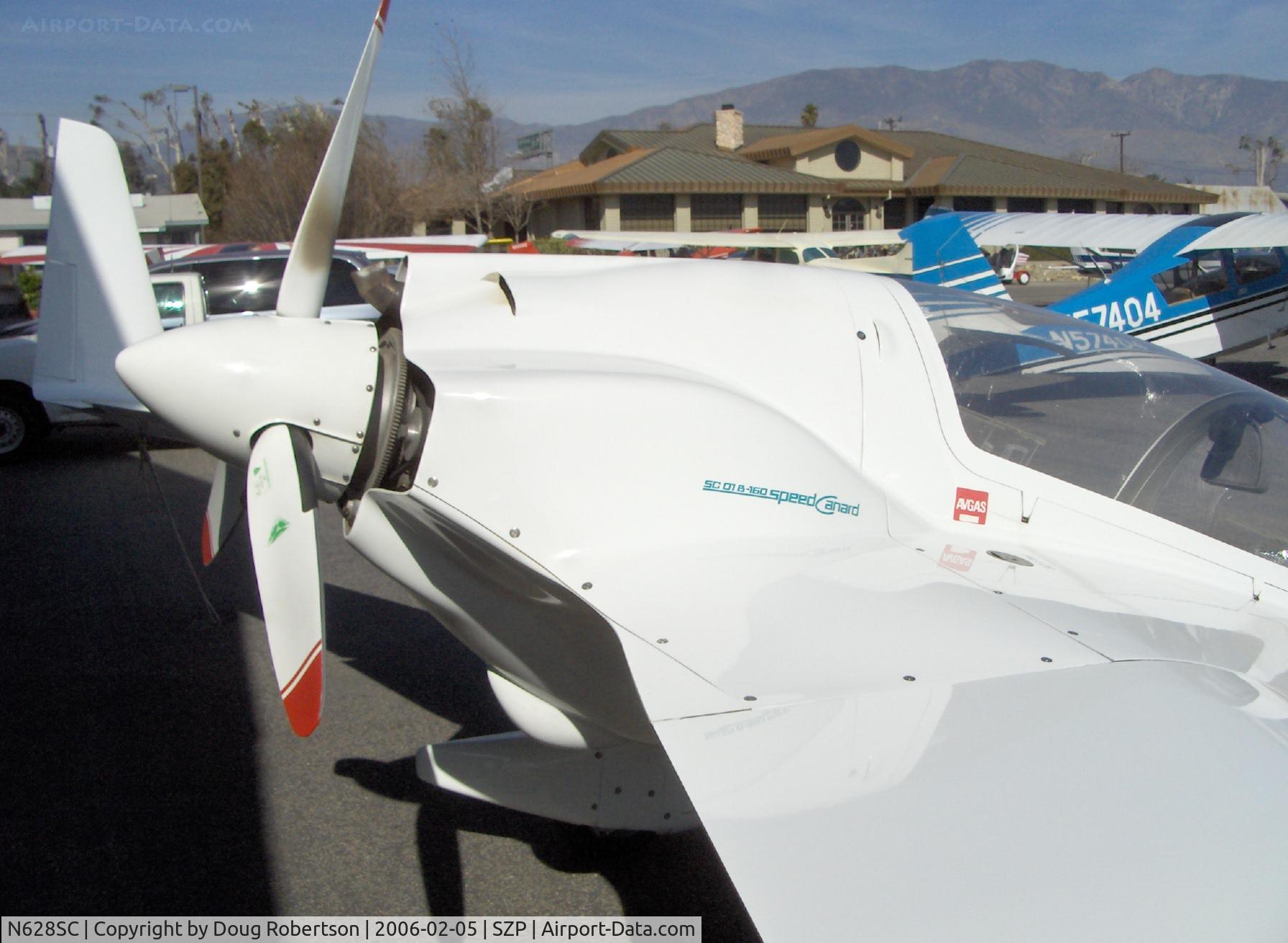 N628SC, Gyroflug SC-01B-160 Speed Canard C/N S-29, Gyroflug SC 01 B 160 SPEED CANARD, Lycoming O-320-D1A 160 Hp pusher engine, tri-blade prop
