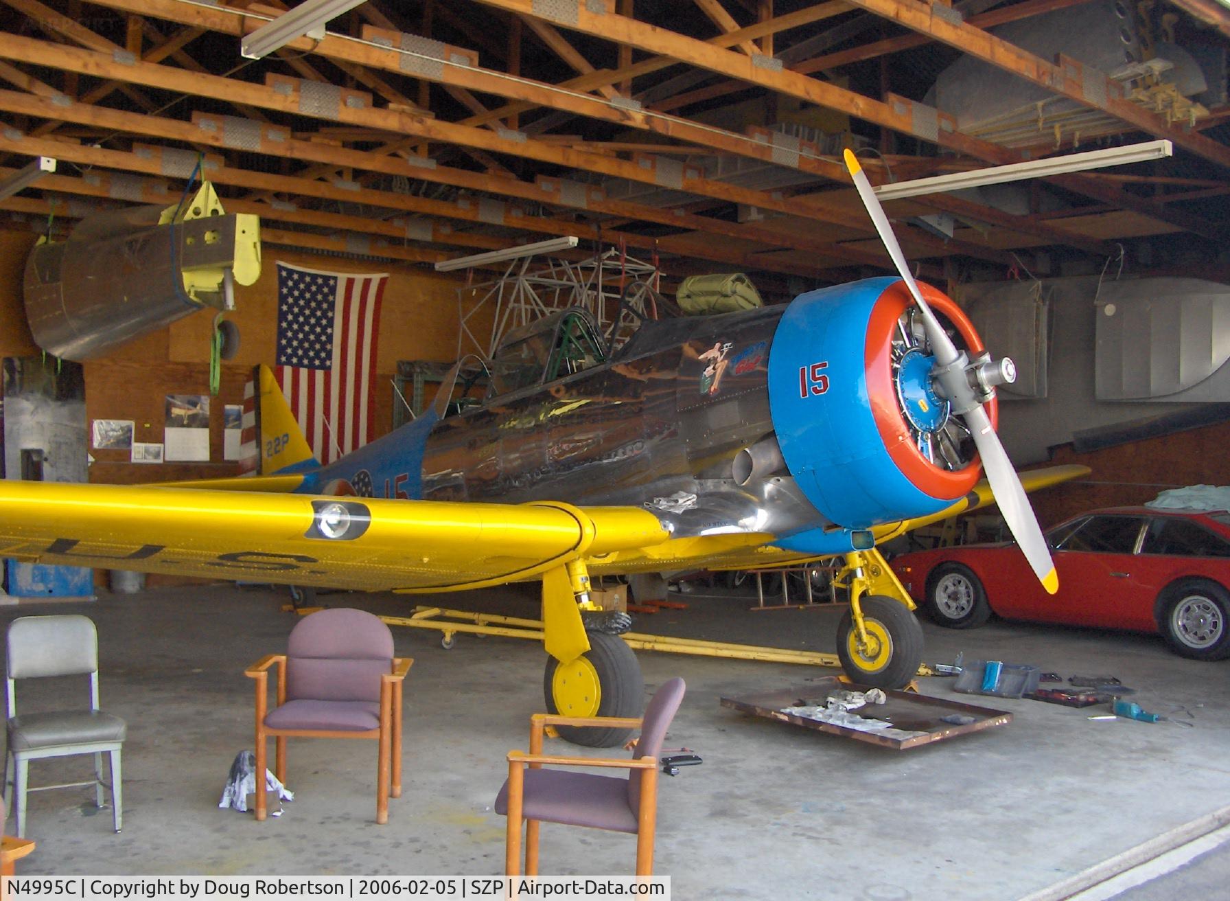N4995C, 1949 North American T-6G Texan C/N 168-481, North American T-6G TEXAN (1949 factory reman) 'Thirsty Girl', P&W R-1340 600 Hp