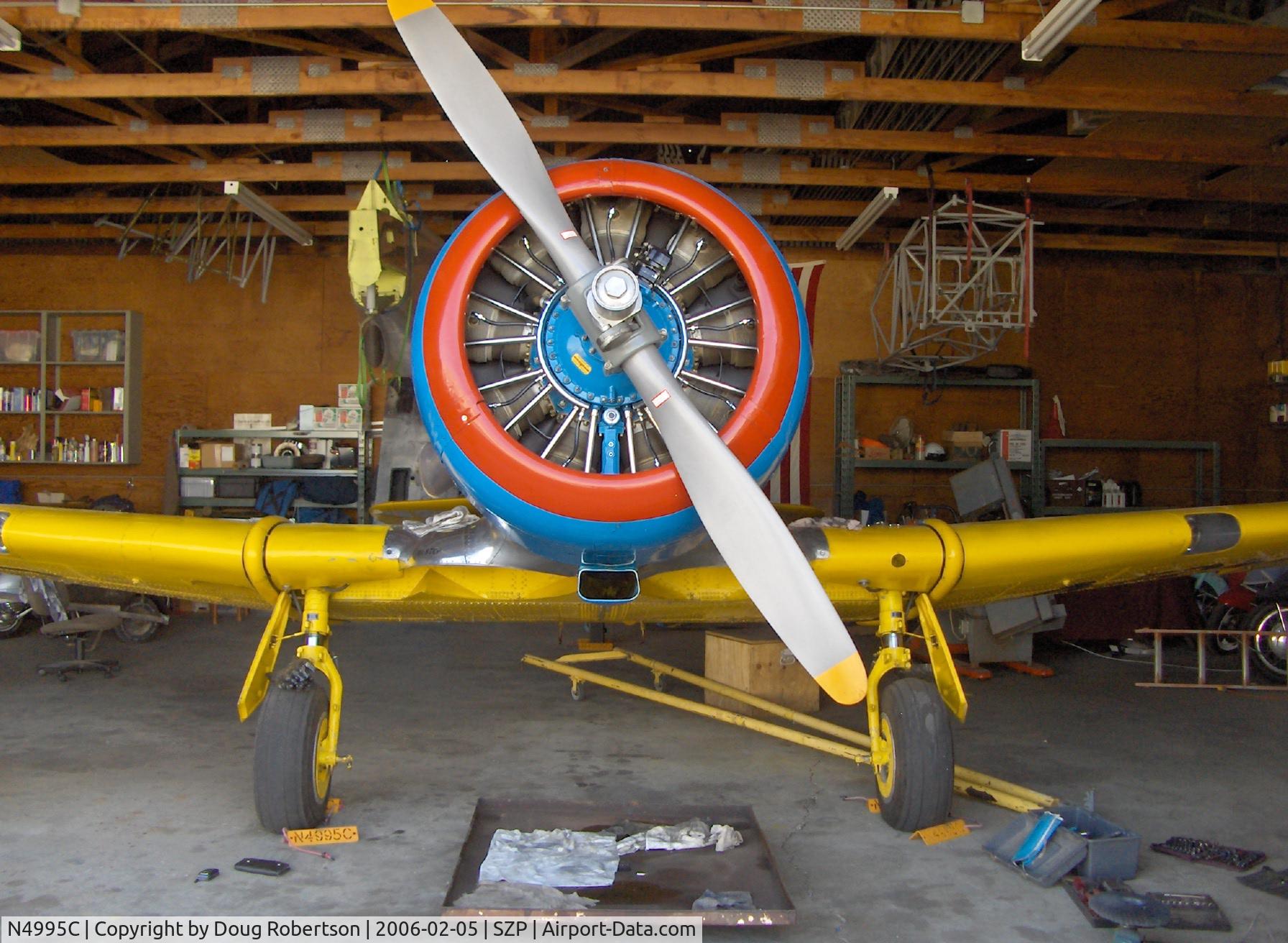 N4995C, 1949 North American T-6G Texan C/N 168-481, 'Thirsty Girl's' P&W R-1340 600 Hp engine and prop