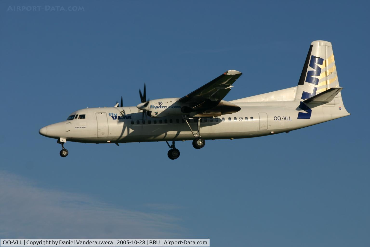 OO-VLL, 1989 Fokker 50 C/N 20144, arrival of 