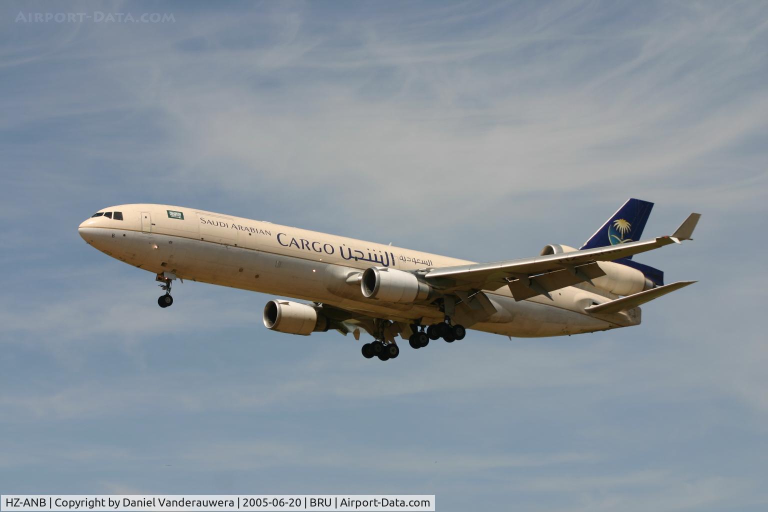 HZ-ANB, 1997 McDonnell Douglas MD-11F C/N 48775, arrival in the after-noon