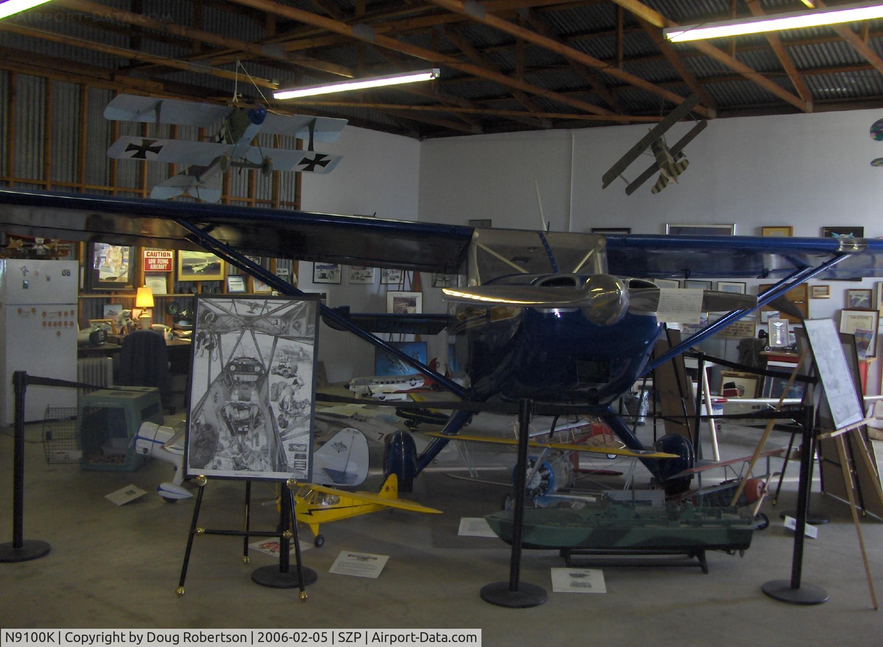 N9100K, 1947 Stinson 108-1 Voyager C/N 108-2100, 1947 Stinson 108-1 VOYAGER, Franklin 6A4-150 150 Hp, In Aviation Museum of Santa Paula Hangar 1