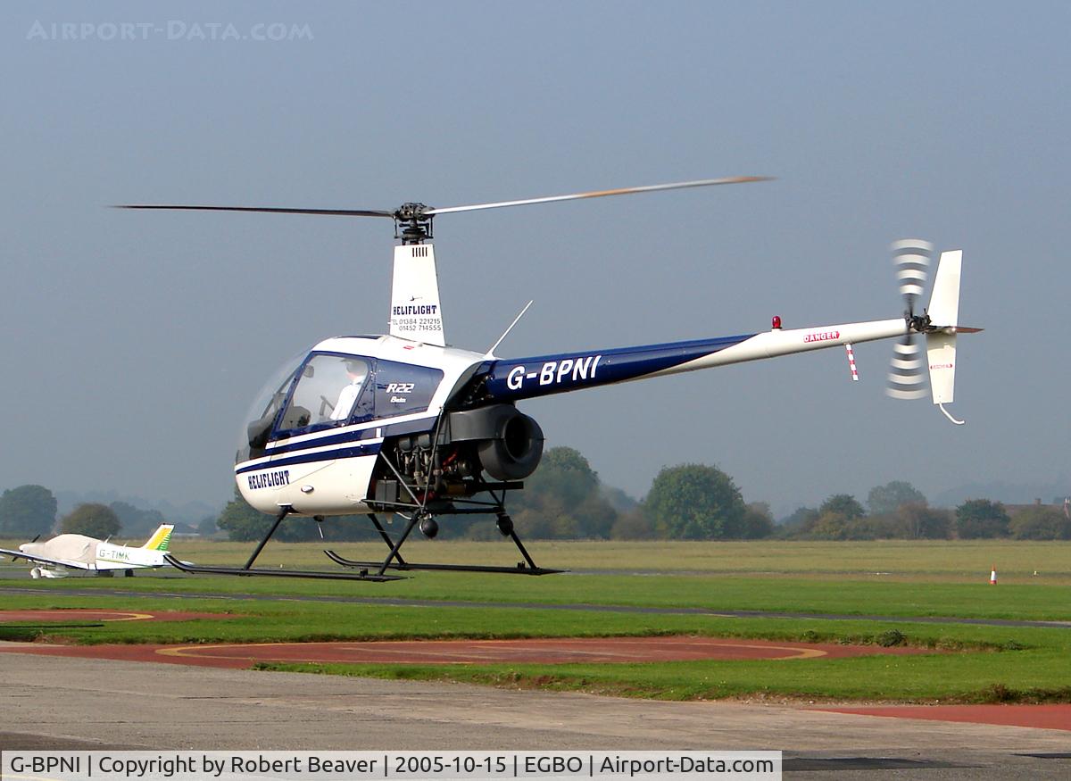 G-BPNI, 1989 Robinson R22 Beta C/N 0948, Robinson R22 Beta owned by Heliflight UK (Halfpenny Green)