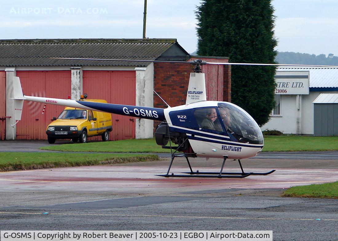 G-OSMS, 1990 Robinson R22 Beta C/N 1528, Robinson R22 Beta owned by Heliflight UK (Halfpenny Green)