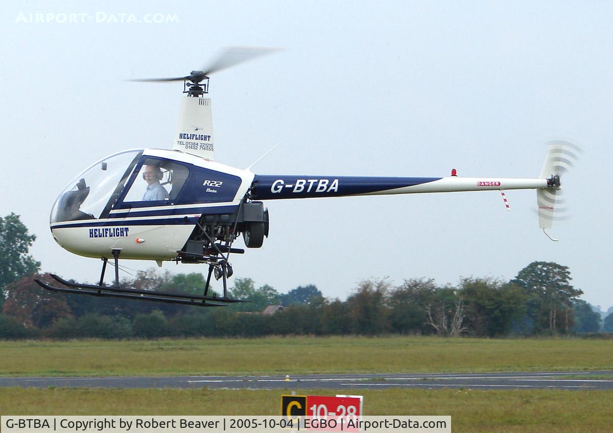 G-BTBA, 1991 Robinson R22 Beta C/N 1717, Robinson R22 Beta owned by Heliflight UK (Halfpenny Green)