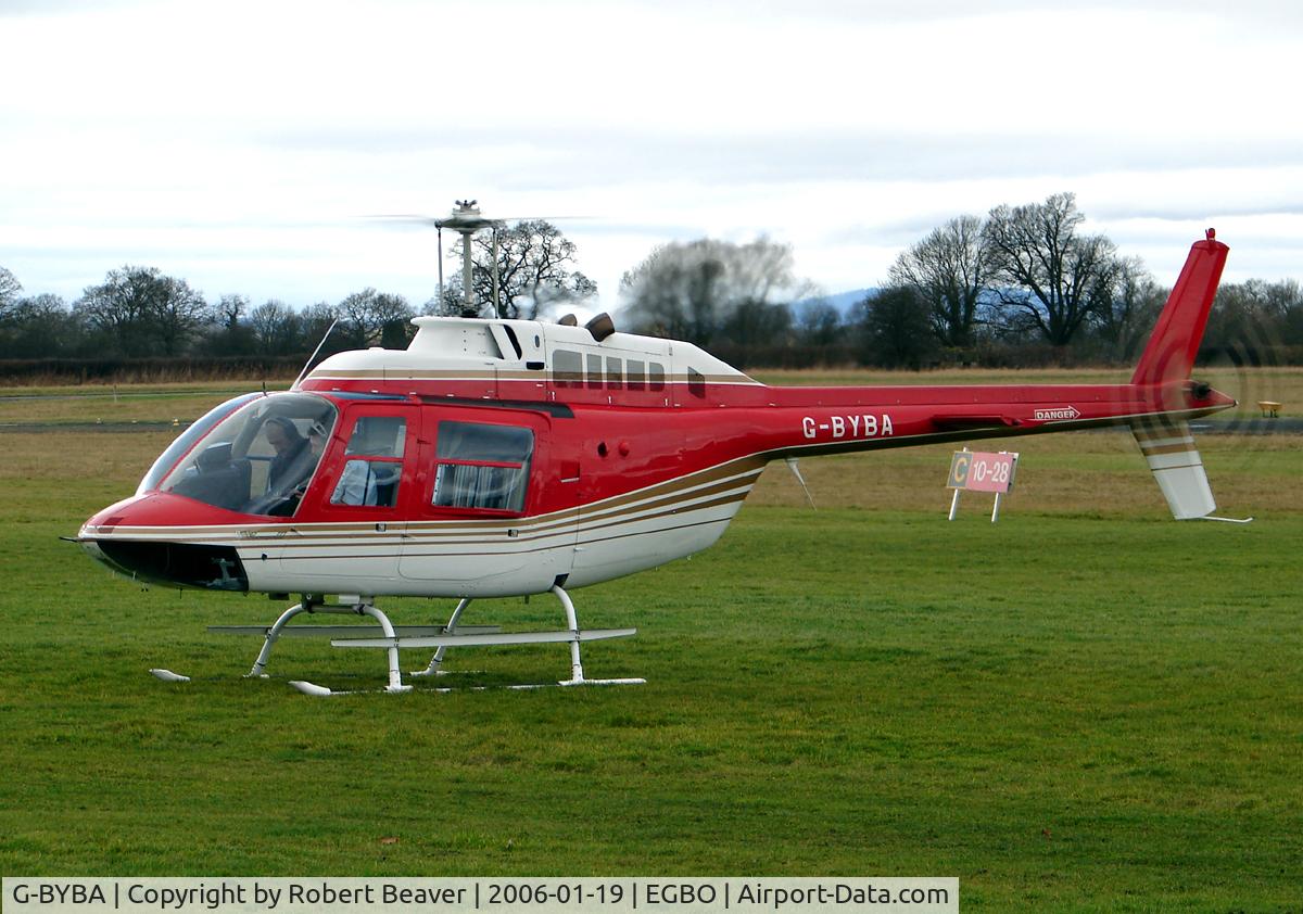 G-BYBA, 1980 Agusta AB-206B-3 JetRanger III C/N 8596, Bell 206B Jet Ranger 3 (Halfpenny Green)