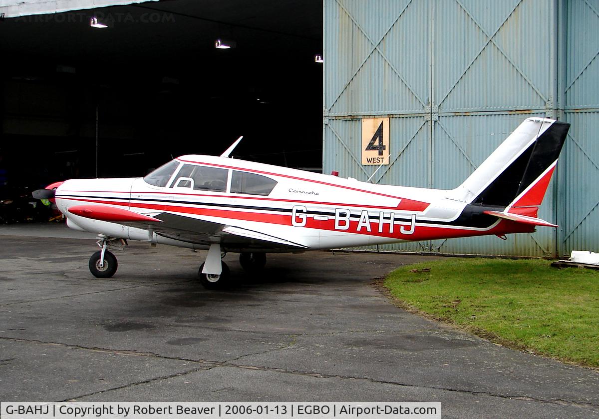 G-BAHJ, 1960 Piper PA-24-250 Comanche C/N 24-1863, Piper PA-24 250 Comanche (Halfpenny Green)