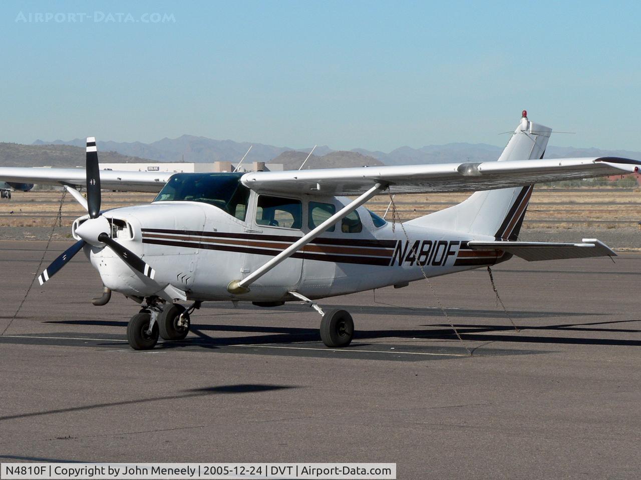 N4810F, 1967 Cessna TU206A Turbo Super Skywagon C/N U206-0510, Parked near DVT's restaurant