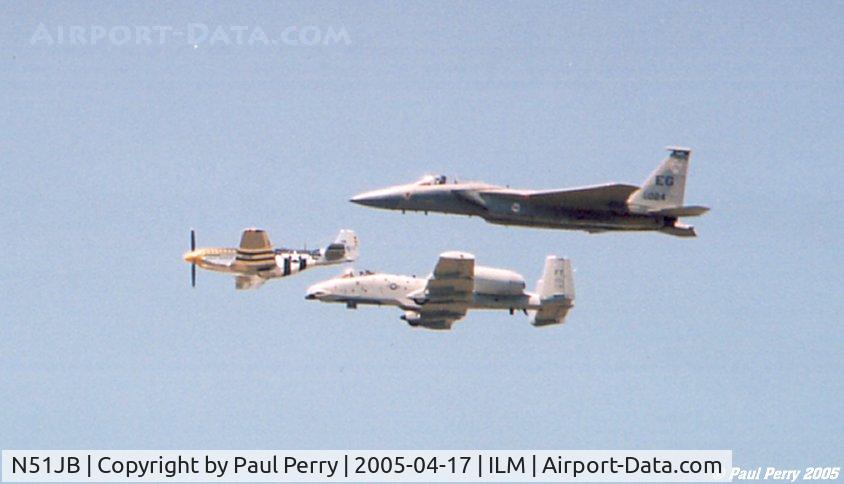 N51JB, 1944 North American P-51D Mustang C/N 122-39488, Three great planes, led by a legend