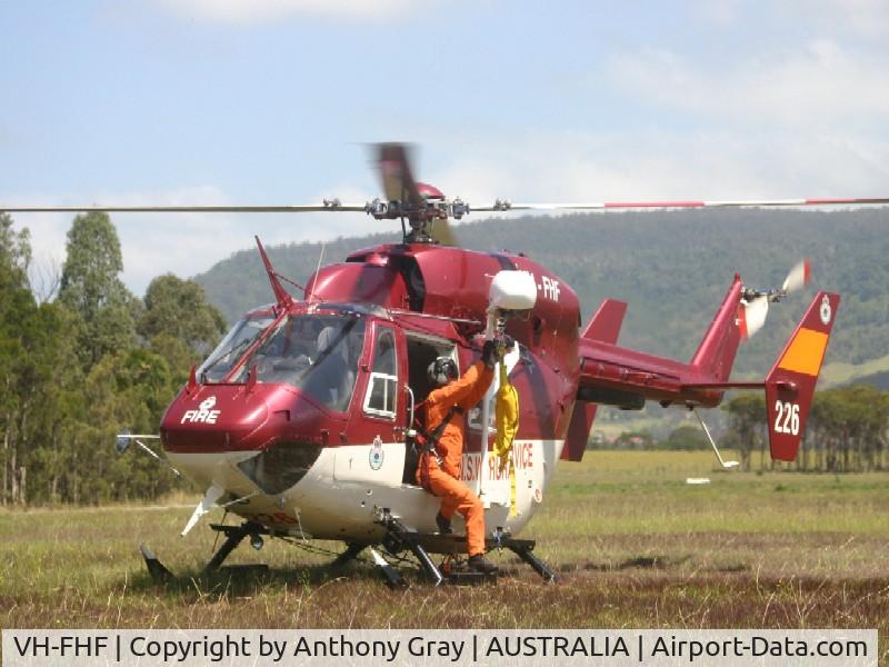 VH-FHF, 1991 MBB-Kawasaki BK-117B-2 C/N 1093, Rural Fire Service contract Helicopter