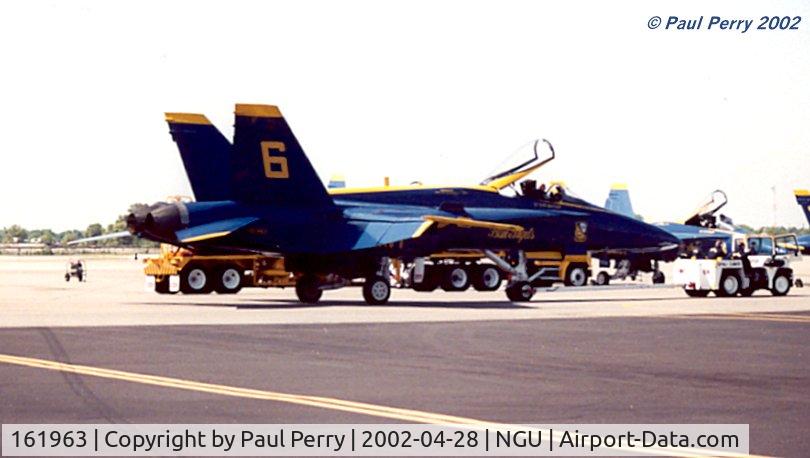 161963, McDonnell Douglas F/A-18A Hornet C/N 0178, Towing Number Six away for a quick check before the demo
