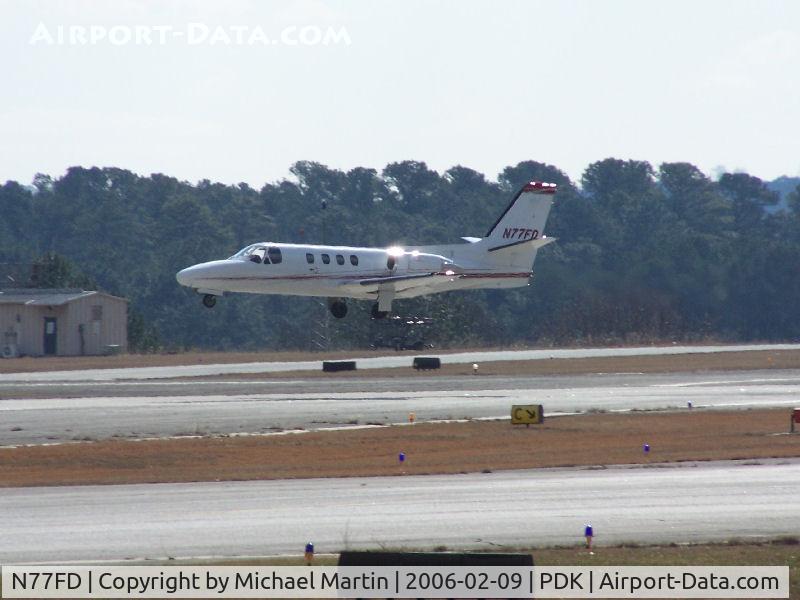 N77FD, 1982 Cessna 501 Citation I/SP C/N 5010250, Departing PDK on 2R