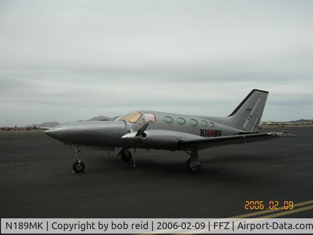 N189MK, 1978 Cessna 414A Chancellor C/N 414A0100, cloudy day at FFZ