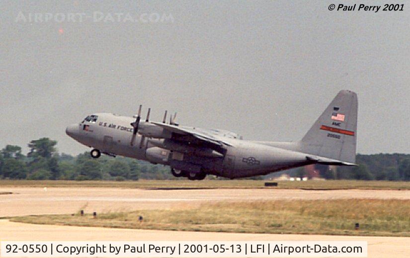 92-0550, 1992 Lockheed C-130H Hercules C/N 382-5321, Visiting C-130 gets airborne for the paradrop