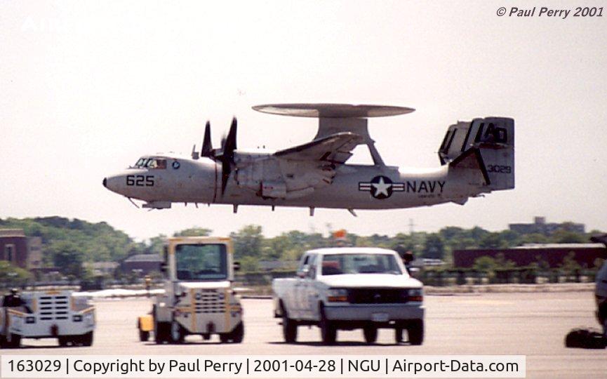 163029, Grumman E-2C Hawkeye C/N A122, Greyhawk 625, just as she gets her wheels in the wells
