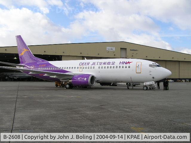 B-2608, 1997 Boeing 737-36Q C/N 28662, Ready for ferry from Paine Feild after paint and refurb.
