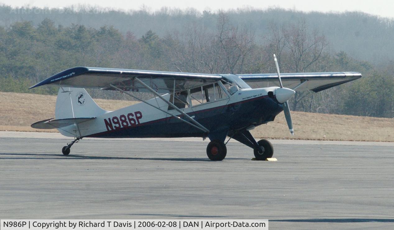 N986P, 2001 Aviat A-1B Husky C/N 2139, white and navy