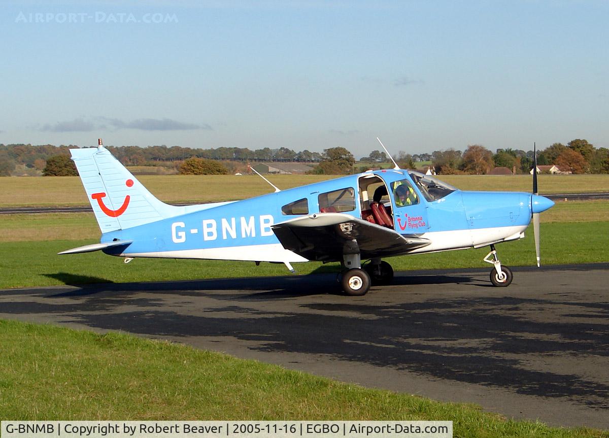 G-BNMB, 1976 Piper PA-28-151 Cherokee Warrior C/N 28-7615369, Piper PA-28-180 Cherokee (Halfpenny Green) owned by Britannia Airways