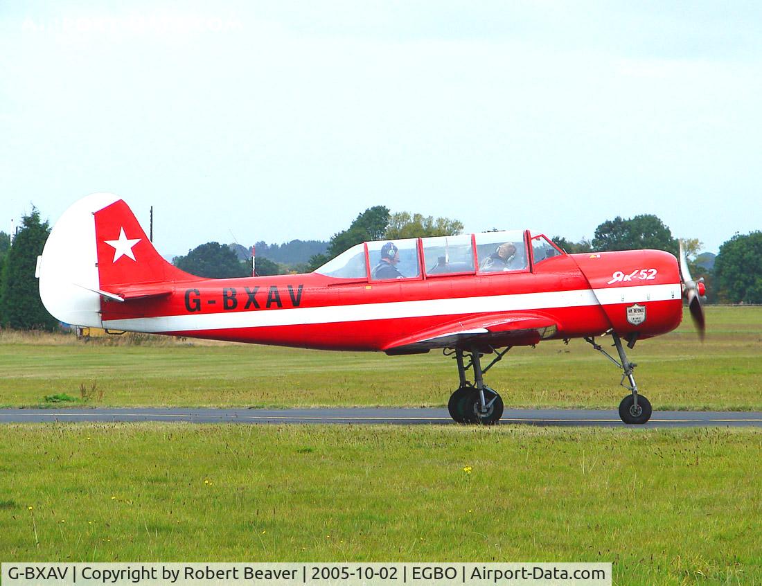 G-BXAV, 1991 Yakovlev (Aerostar) Yak-52 C/N 9111608, Yak 52