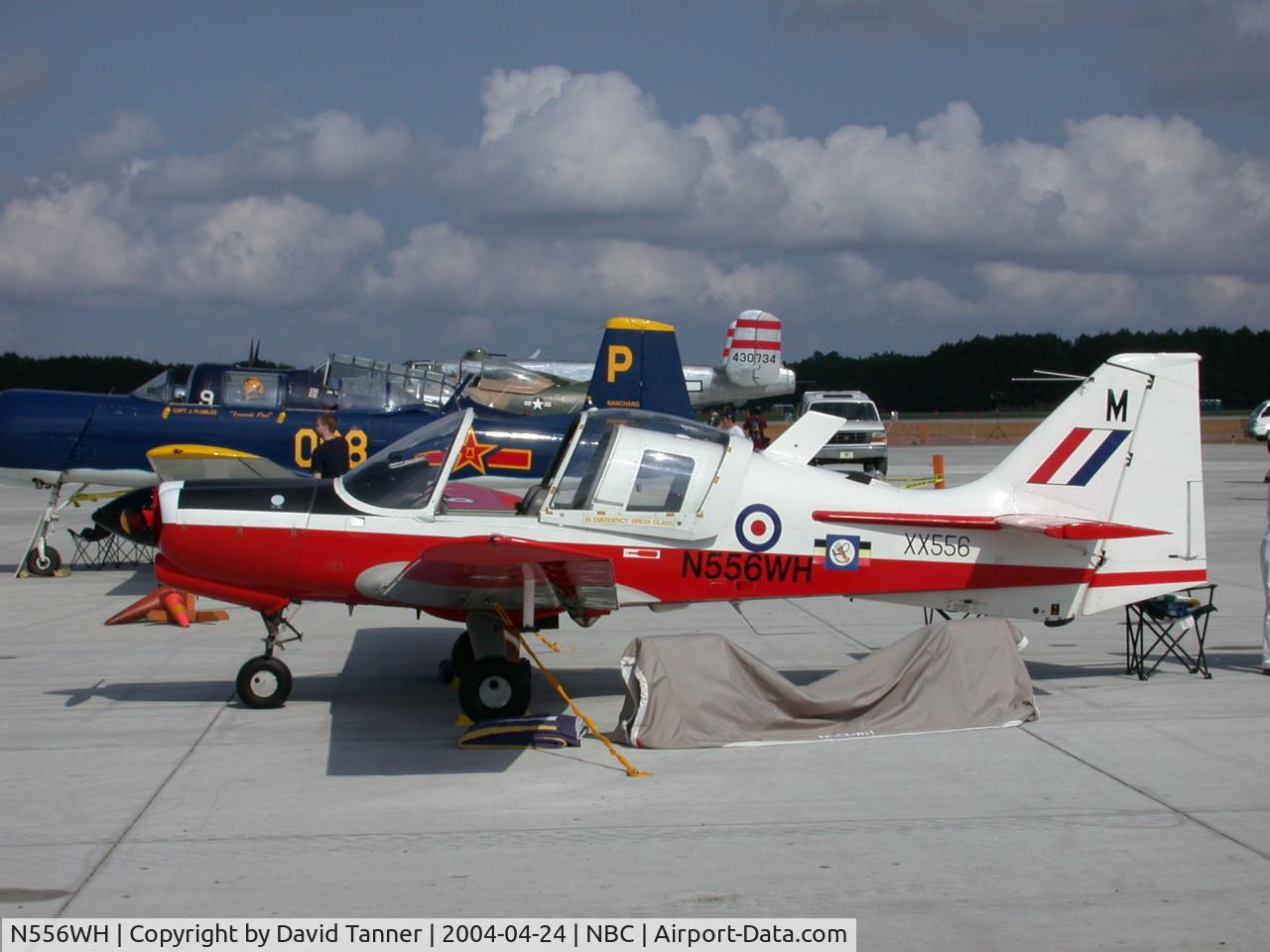 N556WH, 1975 Scottish Aviation Bulldog T.1 C/N BH120/249, Bulldog N556WH in the static at the 2004 Beaufort open hous.