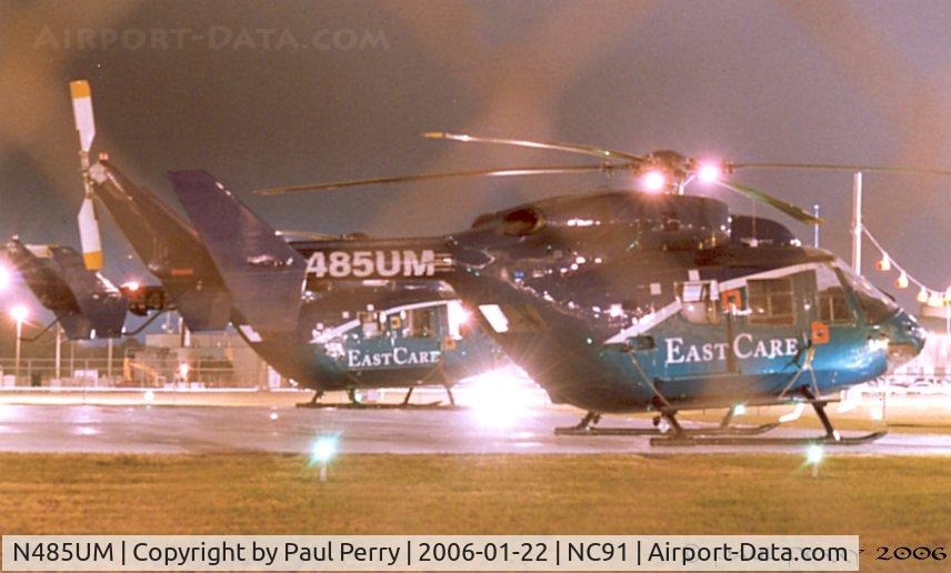 N485UM, Eurocopter-Kawasaki BK-117A-4 C/N 7129, Parked at night, during the quiet hours