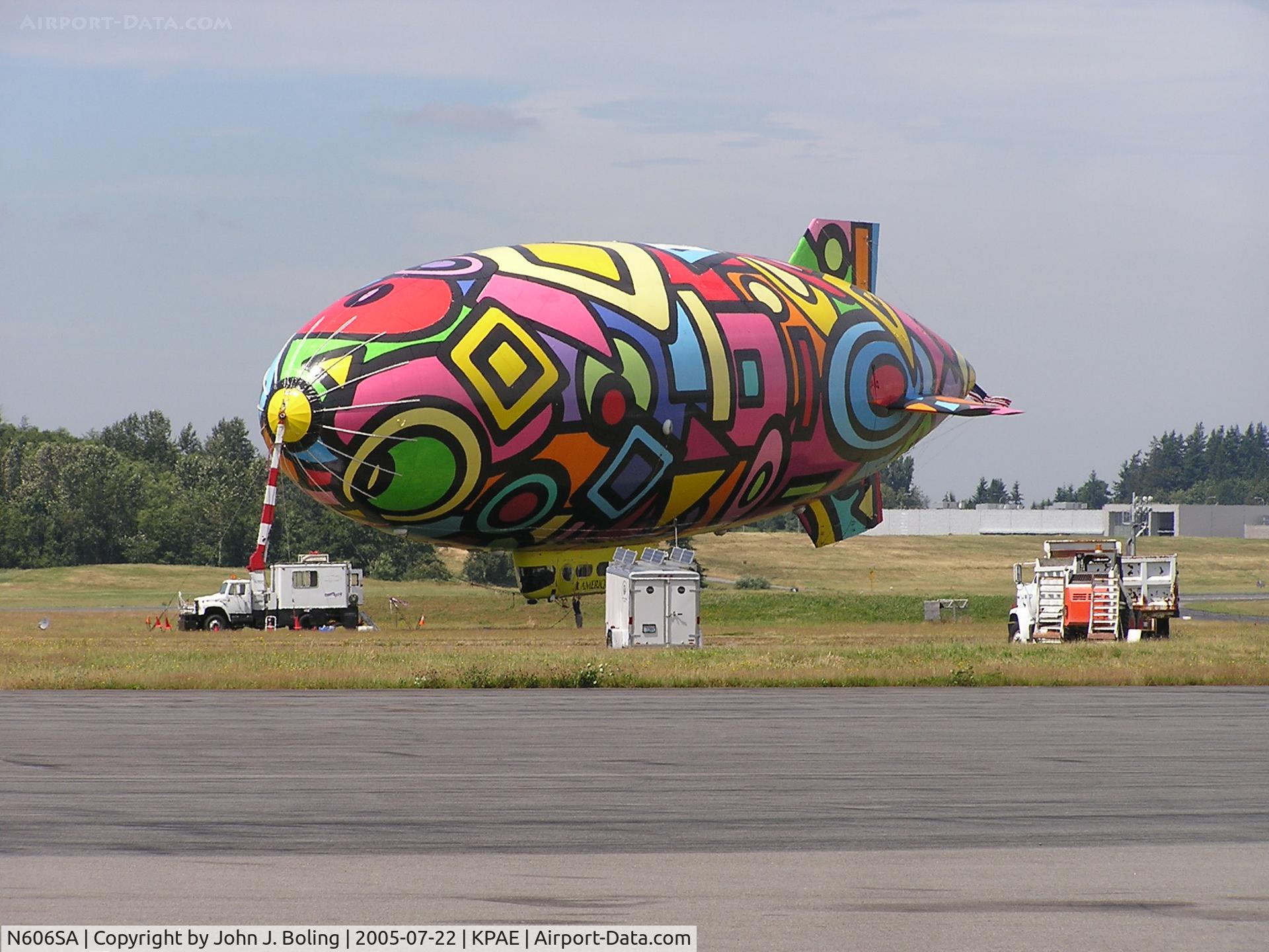 N606SA, 1987 Airship Industries Skyship 600-08 C/N 121506, Colorful Blimp at Paine Field