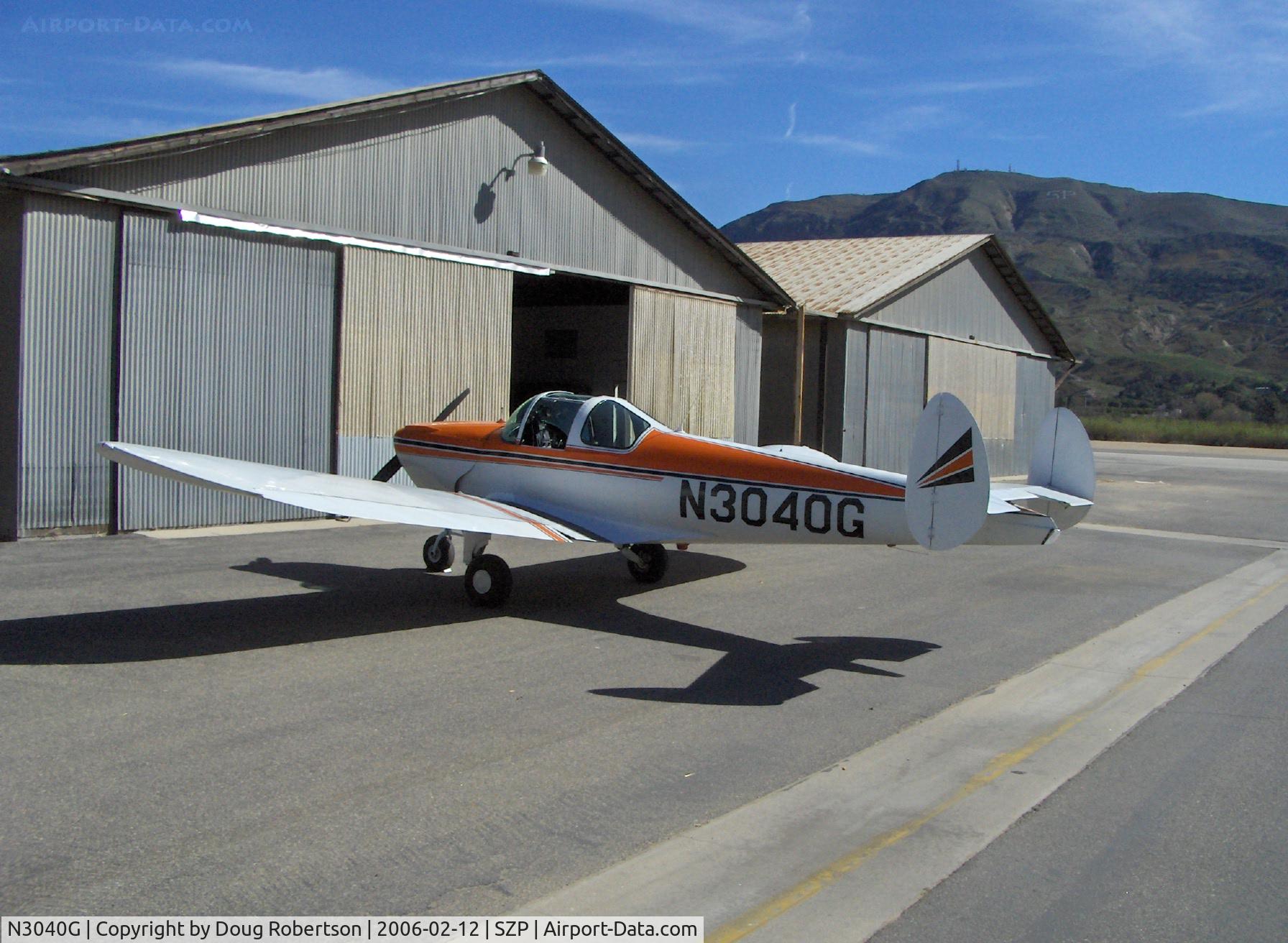 N3040G, 1961 Forney F-1A Aircoupe C/N 5740, 1961 Forney Fornaire F-1A AIRCOUPE, Continental C90-12 95 Hp for takeoff