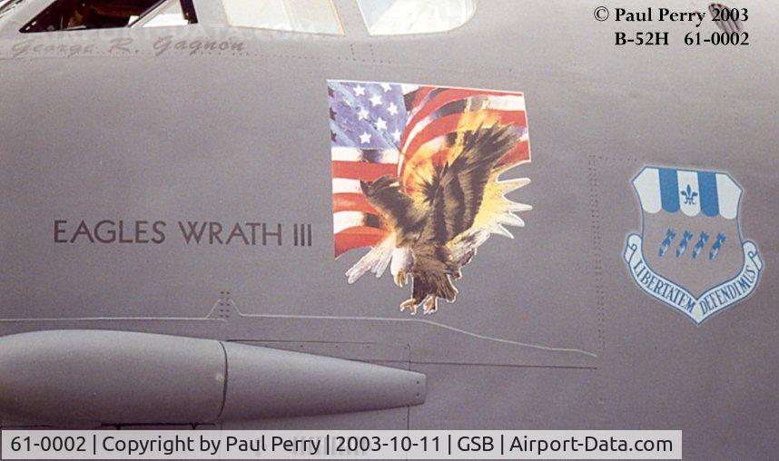 61-0002, 1961 Boeing B-52H Stratofortress C/N 464429, The BUFF is an excellent canvas for art
