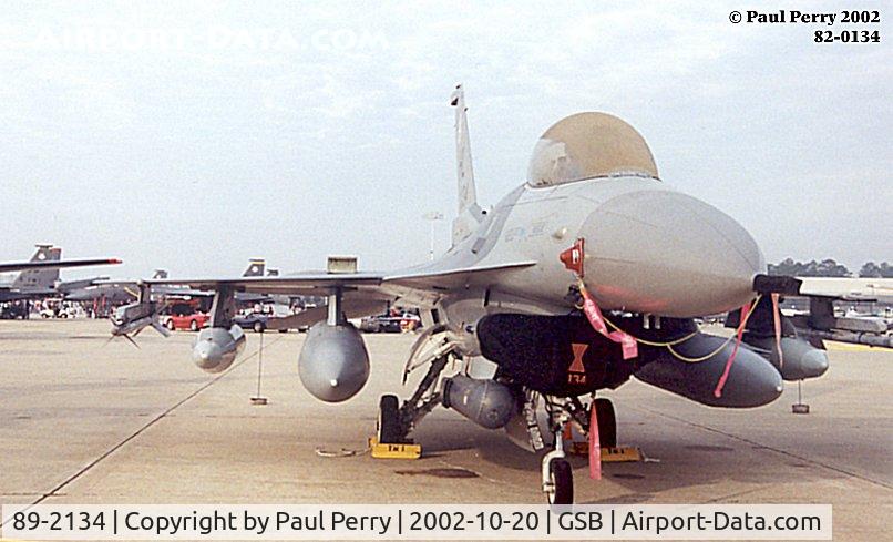 89-2134, 1989 General Dynamics F-16CG Night Falcon C/N 1C-287, In from Hill AFB, complete with the AN/AAQ-14 LANTIRN pod