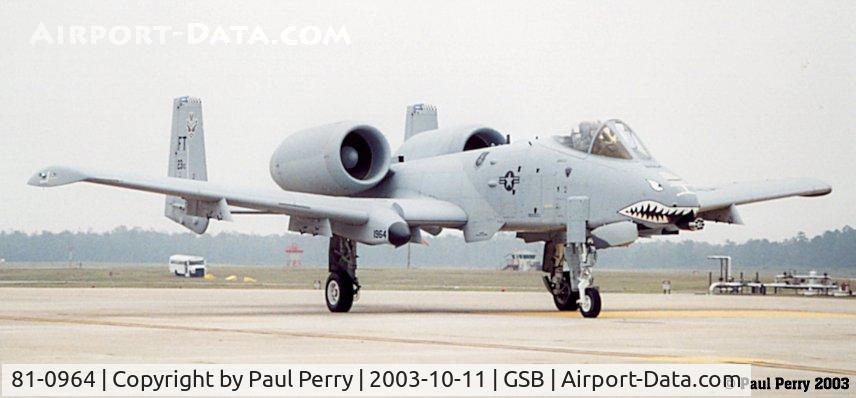 81-0964, 1981 Fairchild Republic A-10A Thunderbolt II C/N A10-0659, Taxiing for her demo, as the East Coast A-10 Demo Team
