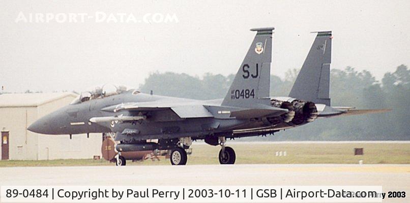 89-0484, 1989 McDonnell Douglas F-15E Strike Eagle C/N 1131/E106, One of the Cheifs' birds taxiing around