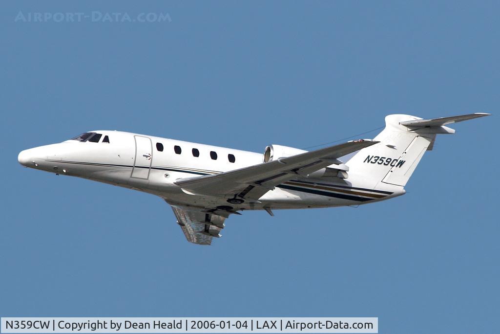 N359CW, 1988 Cessna 650 C/N 650-0159, Departing LAX South Complex.
