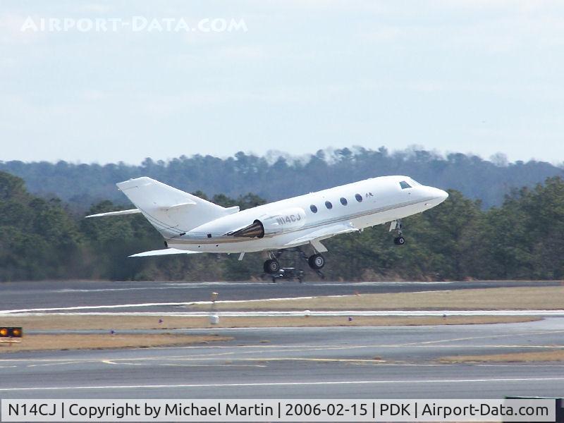 N14CJ, 2008 Cessna 525C CitationJet CJ4 C/N 525C-0001, Departing PDK on 20R