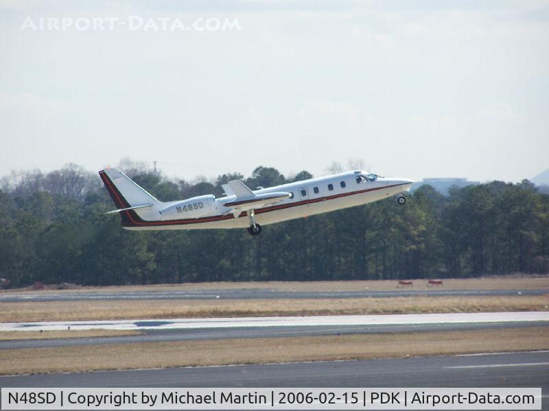 N48SD, 1983 Israel Aircraft Industries IAI-1124A Westwind C/N 399, Departing PDK on 20L