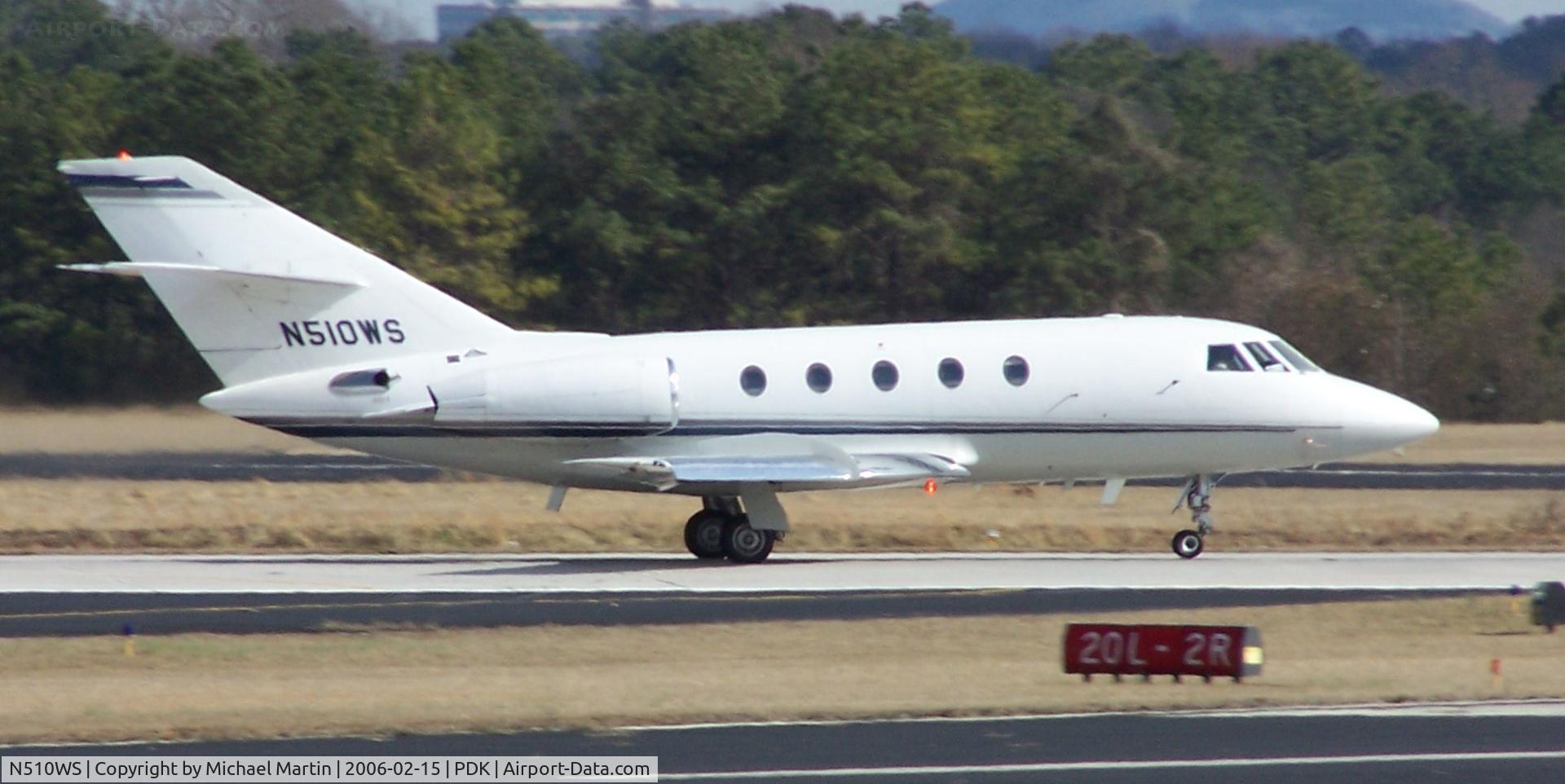 N510WS, 1973 Dassault Falcon 20F-5 C/N 292, Taxing to Mercury Air Center
