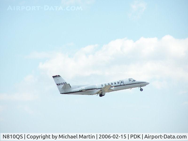 N810QS, 2002 Cessna 560 Citation Encore C/N 560-0625, Departing PDK - Starting to rotate gear.