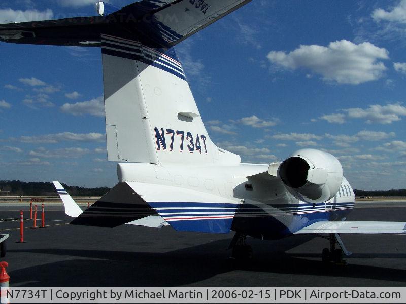 N7734T, 1998 Learjet Inc 60 C/N 139, Tied down @ Mercury Air Center