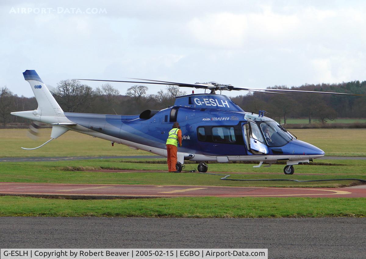 G-ESLH, 2004 Agusta A-109E Power C/N 11173, Agusta A.109E Power.A rotor's running stop for fuel.