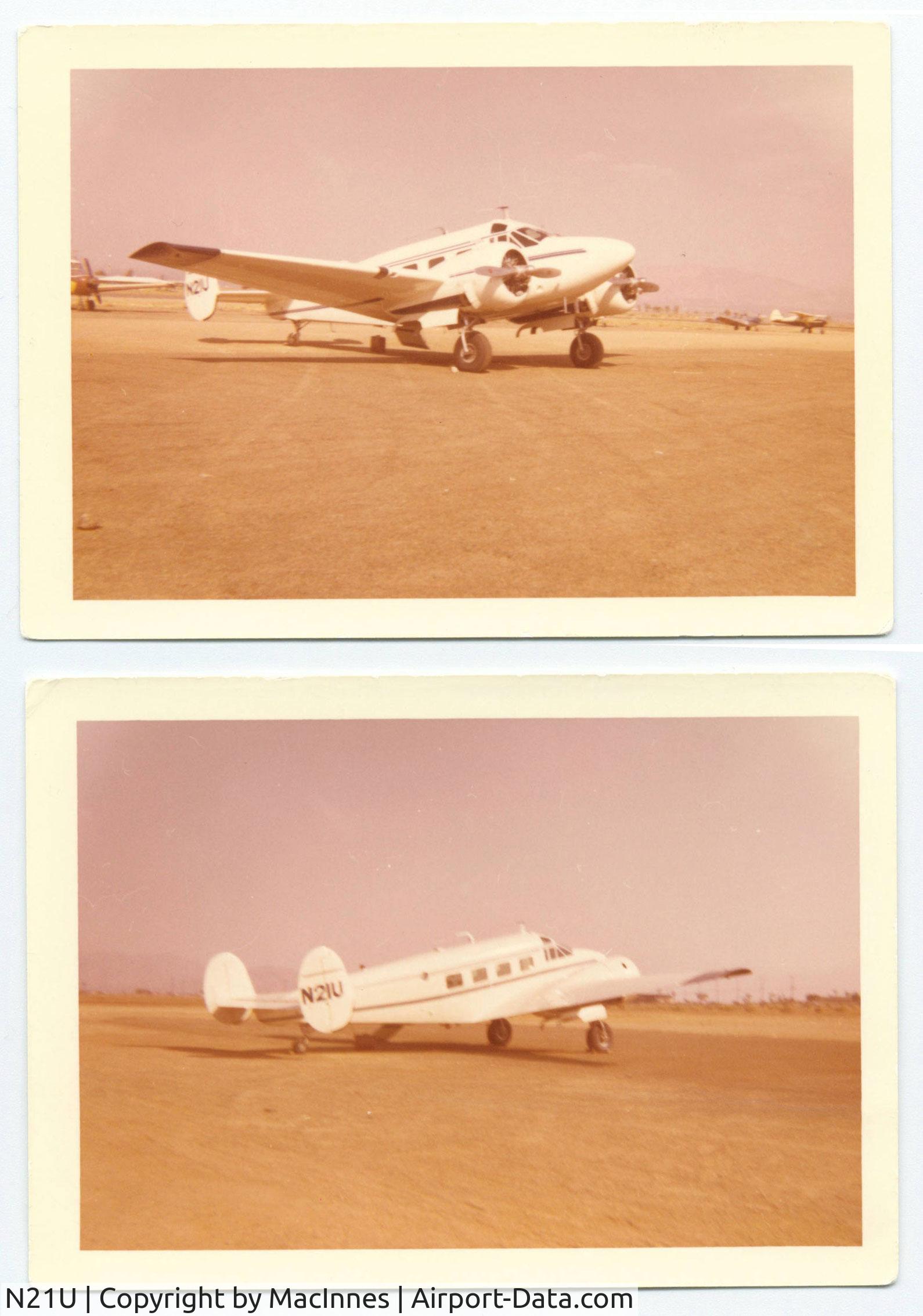 N21U, 1964 Beech H-18 C/N BA-709, Taken around 1965