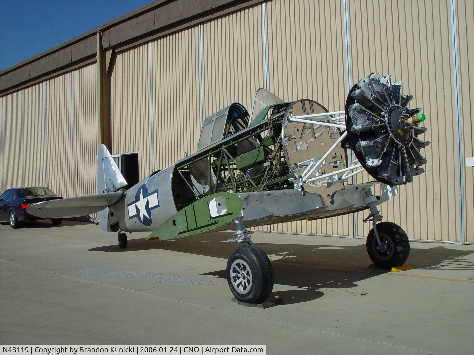 N48119, 1943 North American SNJ-4 Texan C/N 88-12289, Under restoration