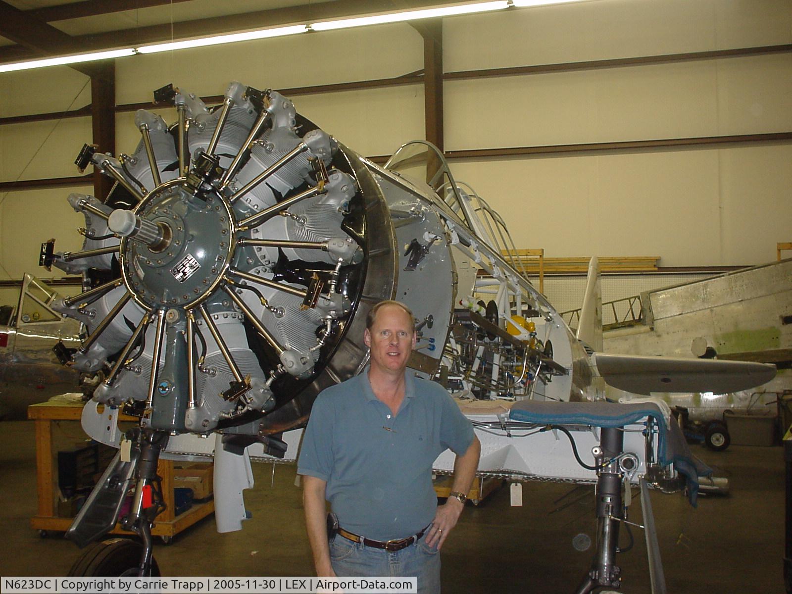 N623DC, 1943 North American AT-6C C/N 881516, Engine installation