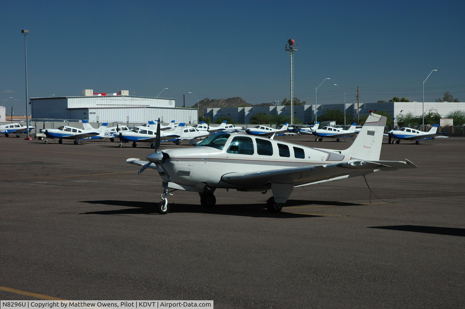 N8296U, 1993 Beech A36 Bonanza 36 C/N E-2828, At Deer Valley AZ