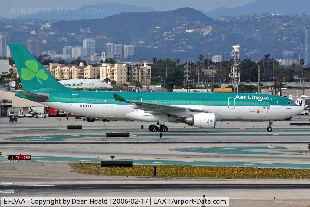 EI-DAA, 2001 Airbus A330-202 C/N 397, Taxiing to the terminal.