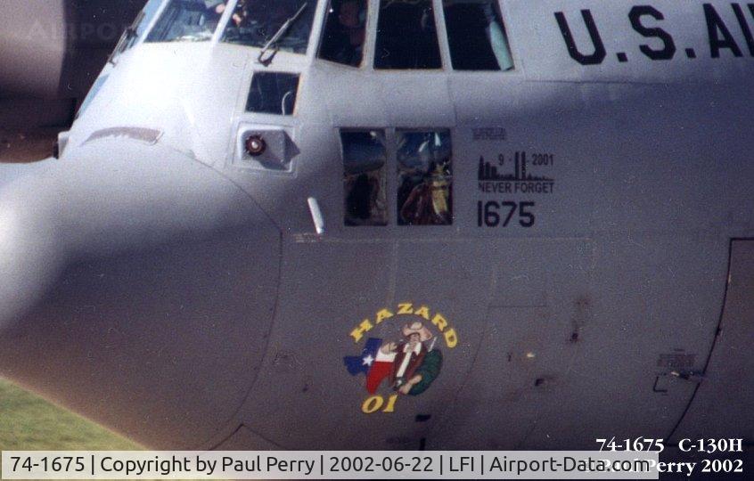 74-1675, 1974 Lockheed C-130H Hercules C/N 382-4640, Some down-home art on this Herky Bird