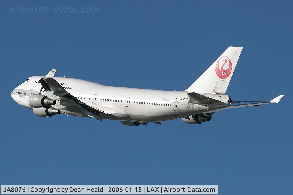 JA8076, 1990 Boeing 747-446 C/N 24777, JA8076 departing RWY 25R on a clear January afternoon.