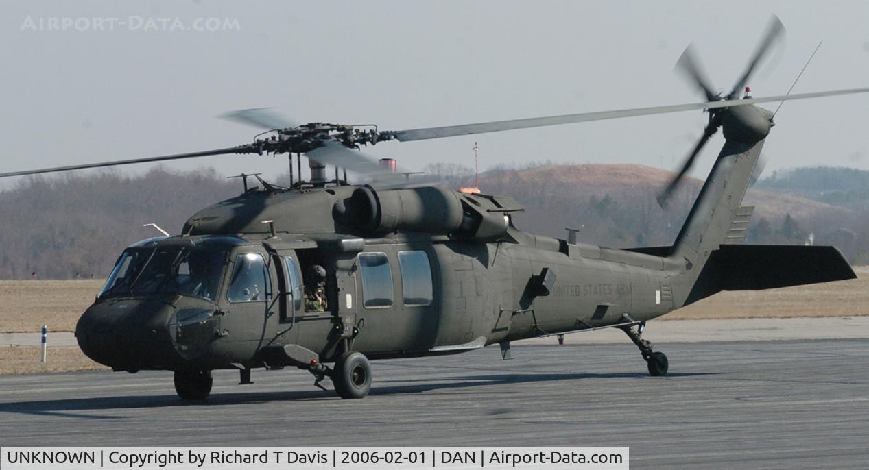 UNKNOWN, Helicopters Various C/N unknown, Blackhawk from Bragg making a fuel stop in Danville Va.