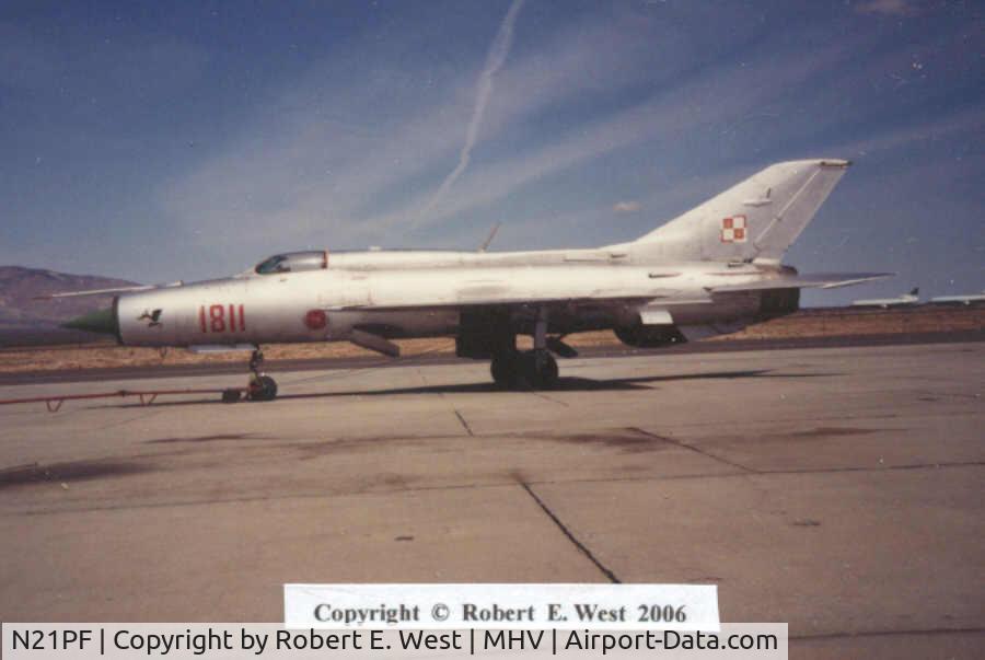 N21PF, 1965 Mikoyan-Gurevich MiG-21PF C/N 761811, Shown in original Polish AF colors