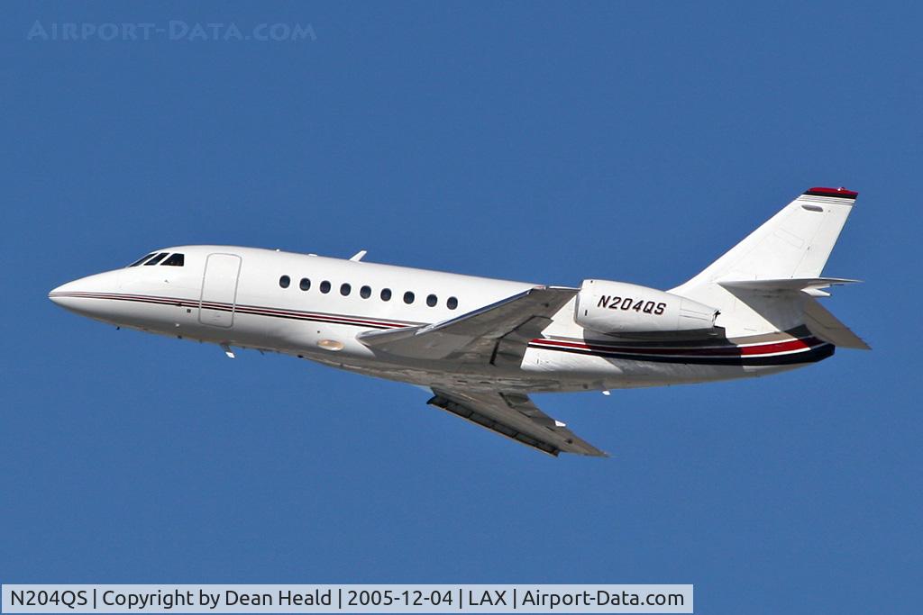 N204QS, 1999 Dassault Falcon 2000 C/N 104, N204QS departing the South Complex on a clear December day