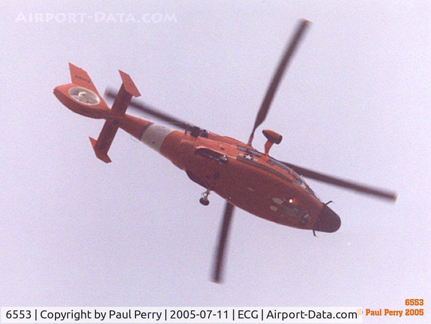 6553, Aerospatiale HH-65C Dolphin C/N 6035, On the civvie ramp, the HH-65 comes directly over you